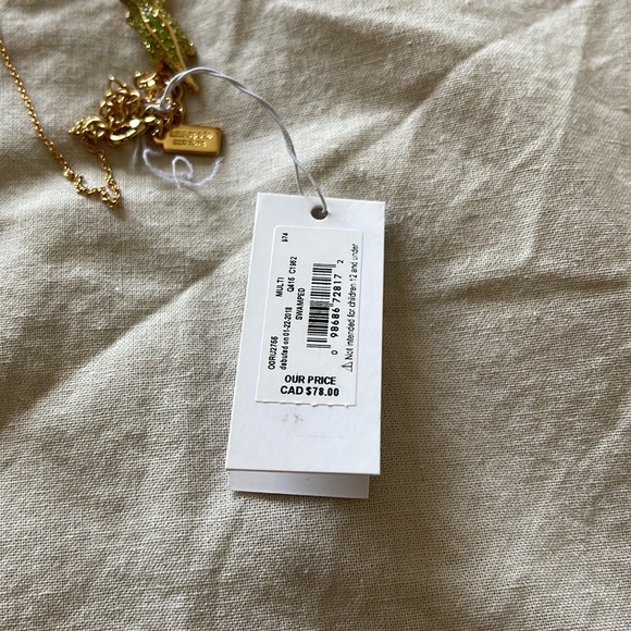 Kate Spade “Swamped” Pavé Alligator Mini Pendant Necklace - Picture 6 of 7